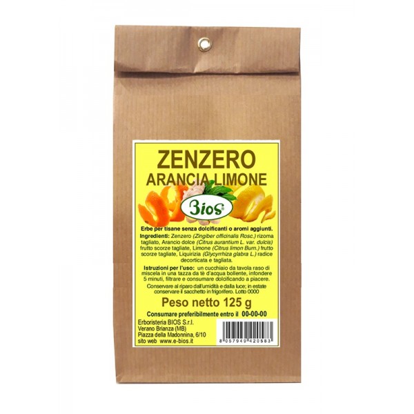 INFUSO ZENZERO ARANCIA LIMONE 125 g BIOS